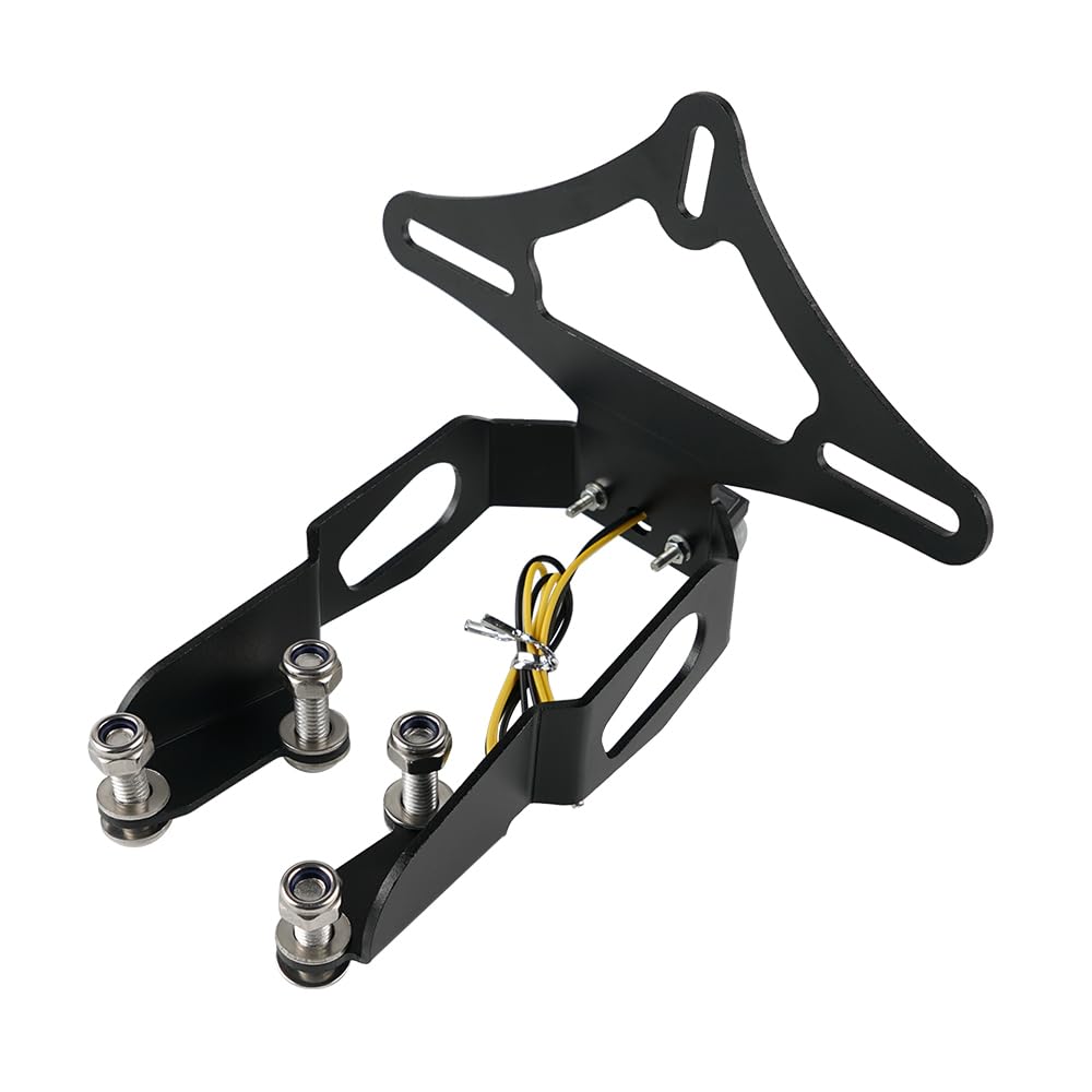 Kennzeichenhalter Motorrad Fit for Kawasaki Z400 Z250 Ninja 400 250 Schwanz Ordentlich Kotflügel Hinten Unterstützung Kennzeichen Rahmen Hinten Karte Motorrad Kennzeichenhalter(No Logo)