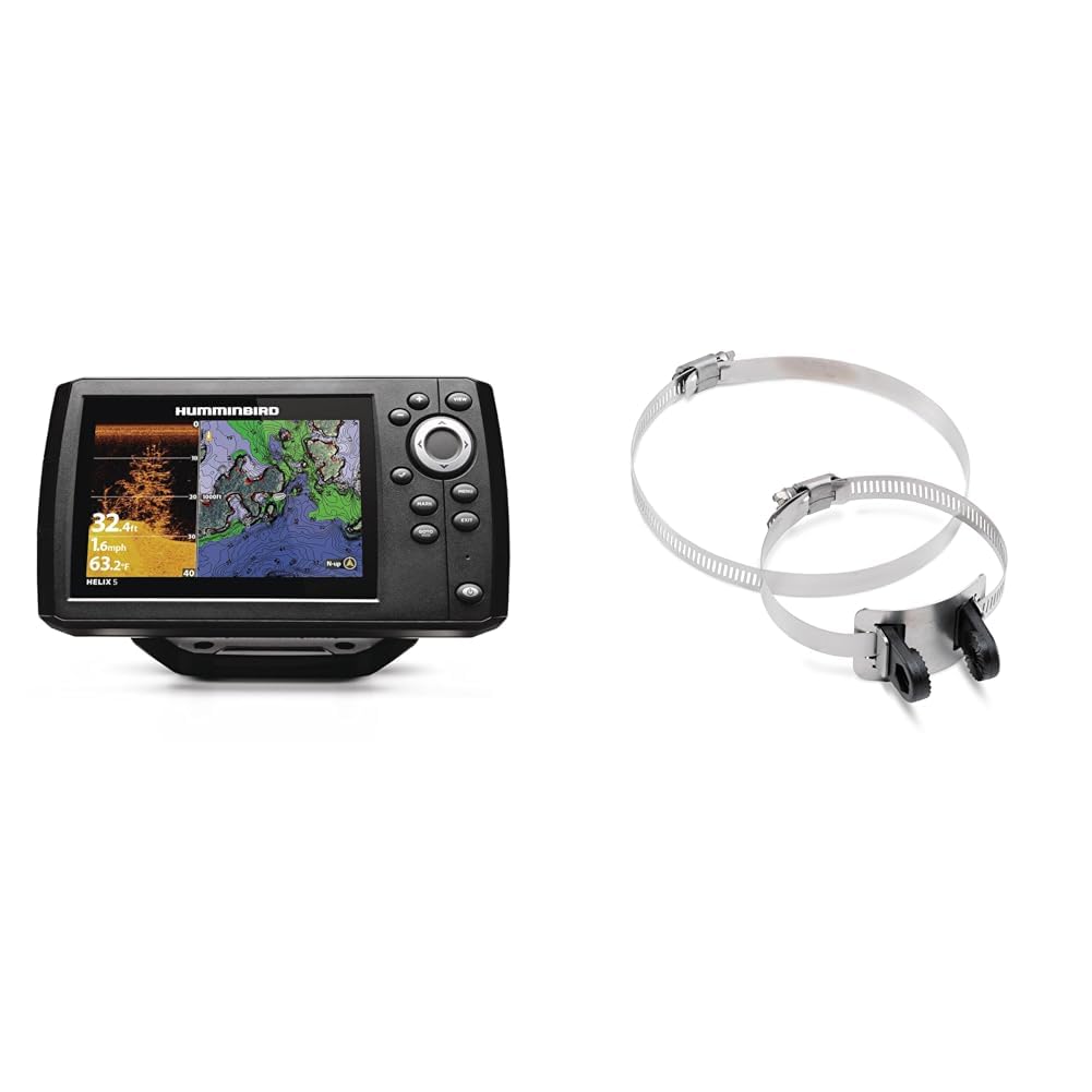 Humminbird 411670-1 Helix 5 Chirp DI GPS G3 & 7400871 AD XTM 9 Trolling Motor Adapter