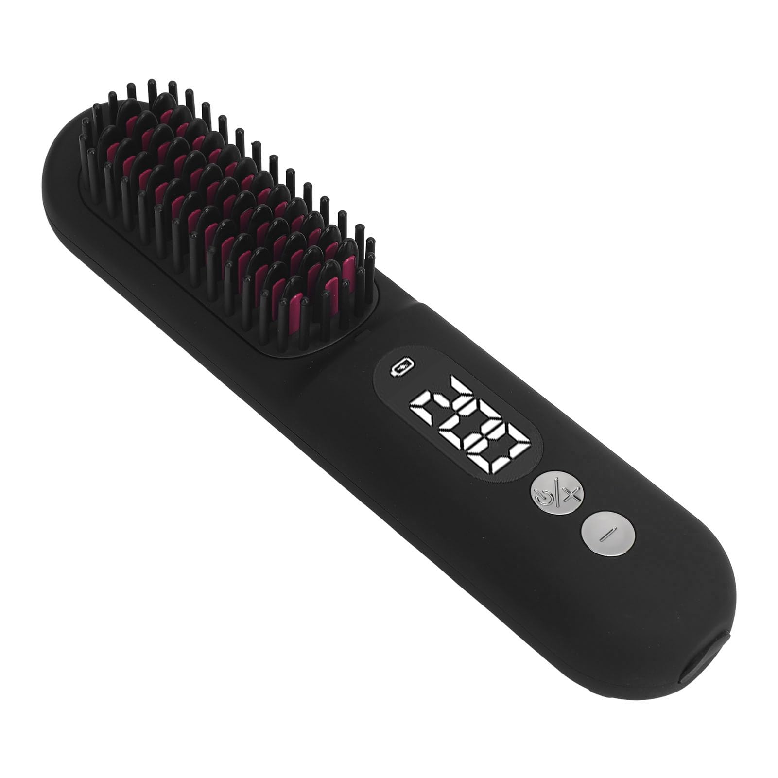Hair Straightening Brush - Fast Heating Negative Ionic Hair Straightening Brush 1930s, Portable Wireless Hair Straightening Comb for Travel,