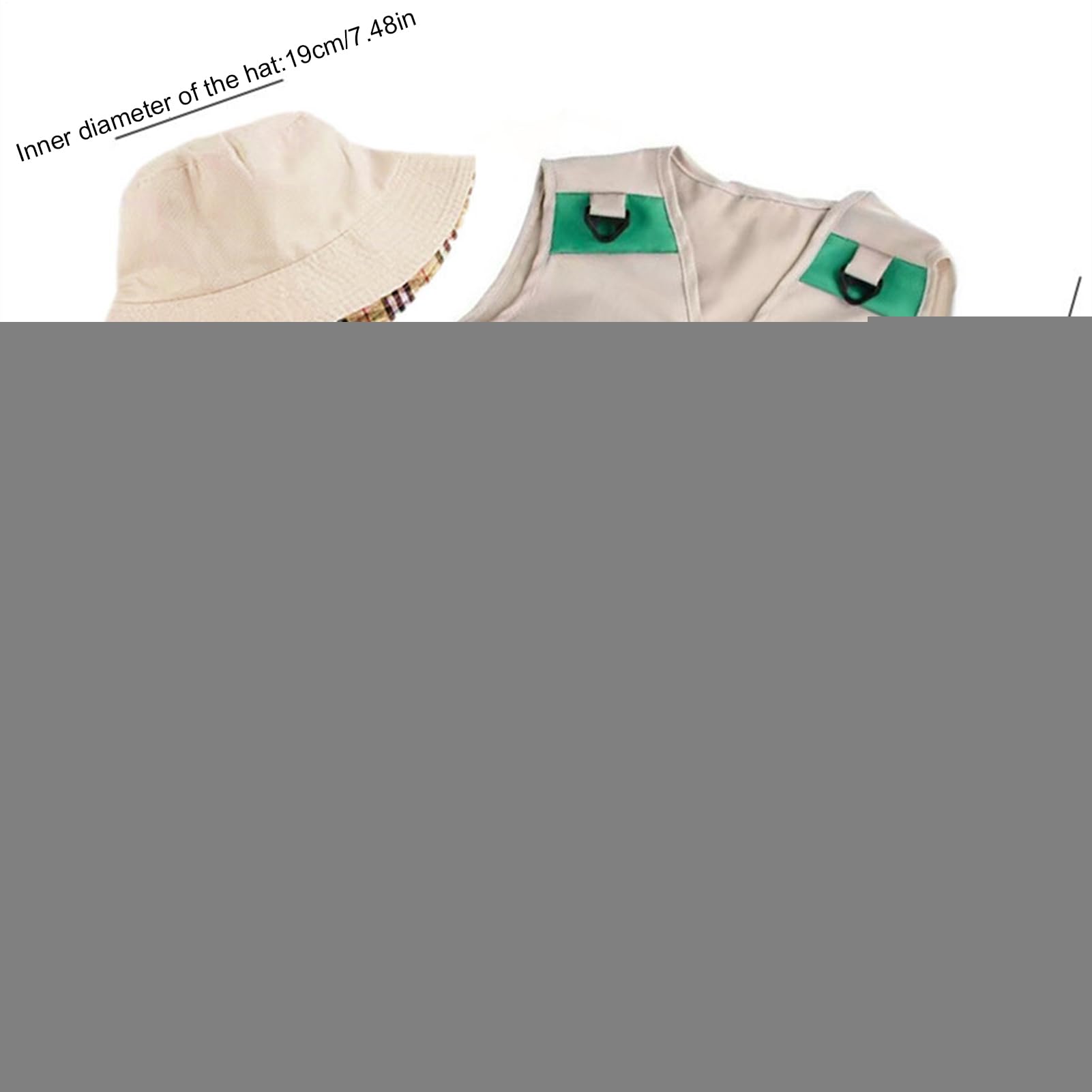 Kit Kids Explorer Giubbotto Da Pesca Per Bambini Lavabile Con Cappello Costumi Esterni Giocattoli Sport Party Park Giungla Escursionismo