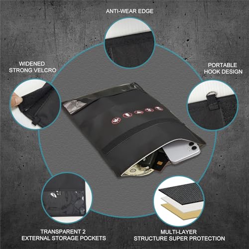 BOHEMIABY Farady Bags for Phones Anti Theft(9.8inx7.8in), Emf Blocker for Cell Phone, Cell Phone/Car Key/WiFi/RFID/GPS Signal Blocker, Suitable for Sleeping/Going Out/Flying/Pregnant - Thumbnail 5