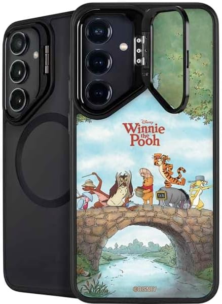 Skinit Kickstand Phone Case Compatible with Galaxy S25 Plus - Officially Licensed Disney Winnie The Pooh All Characters Design