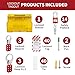HiLKCO Lockout Tagout Station with Lockable Cover,Lock Out Tag Out Kits Electrical Storage Panel Set Industrial Grade with 1 Loto Station Board,14 Padlocks, 6 Lockout Hasps, 40 Tags,40 Ties,2 Pens