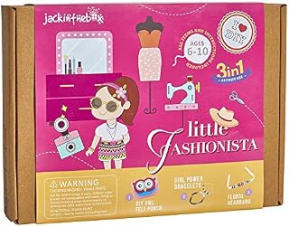 Fashion Themed Art and Craft Kit for Girls | 3 Craft Projects in 1 Box | Includes Beautiful Felt and Foam Embellishments | Easter Gifts for Kids