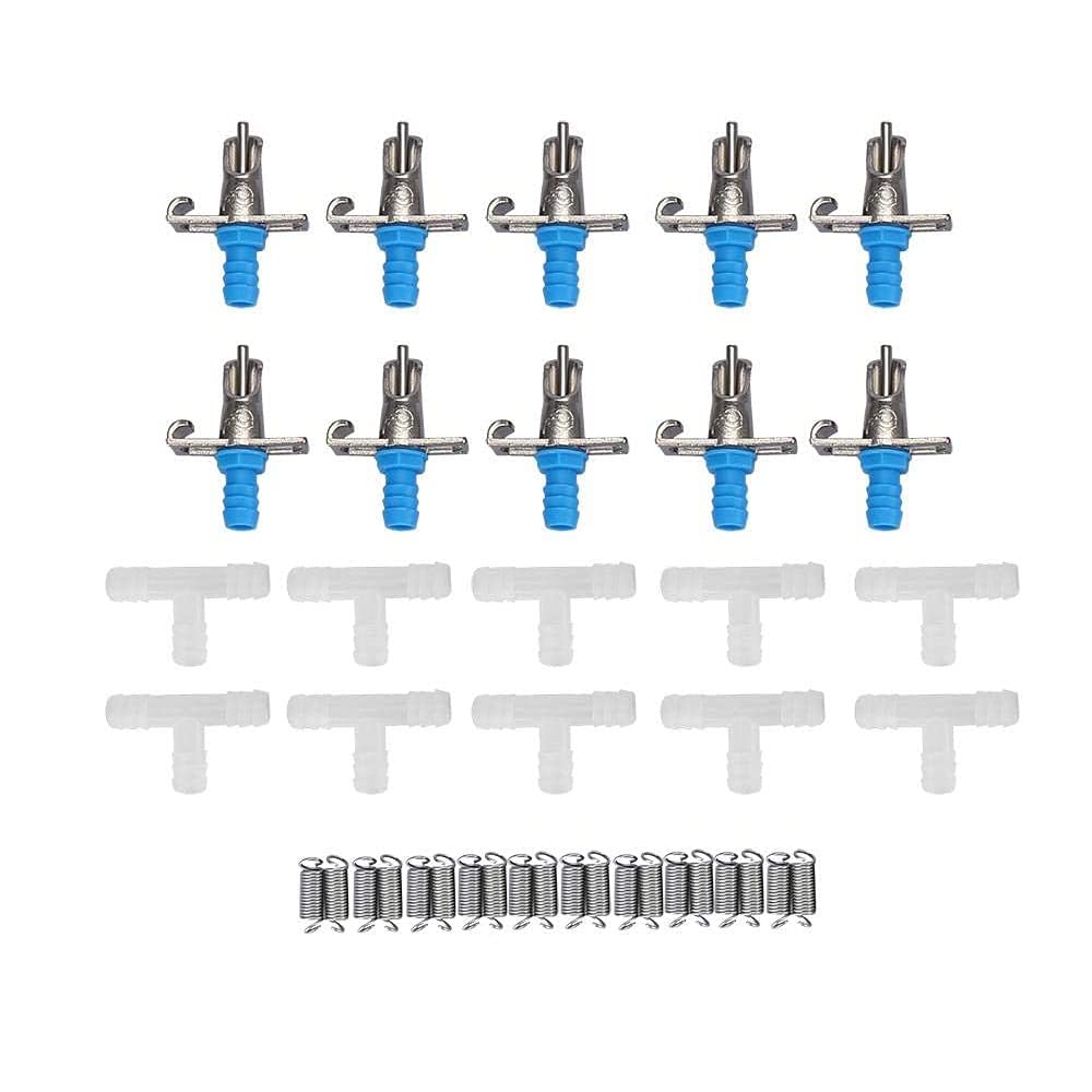 ANCLLO 10Pcs Automatic Chicken Feeder Nipples, Poultry Water Nipples Chicken Water Drinker
