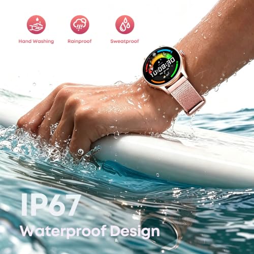 Smart Watch for Women, Fitness Trackers with Calls&Answer, Womens Watch 1.27'' Fitness Watches with Heart Rate/Sleep/SpO2 Monitor/100+ Sports Model, Smartwatch for iPhone/Samsung/Android Rose Gold - image 8