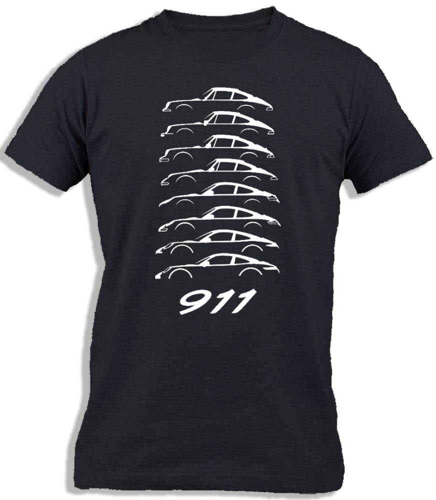 Ay Cabron™ 911 History Carrera | Sportcars Turbo Engine Supercars Super Fast Car Petrolhead Enthusiast Silhoette History Cotton T-Shirt For Men
