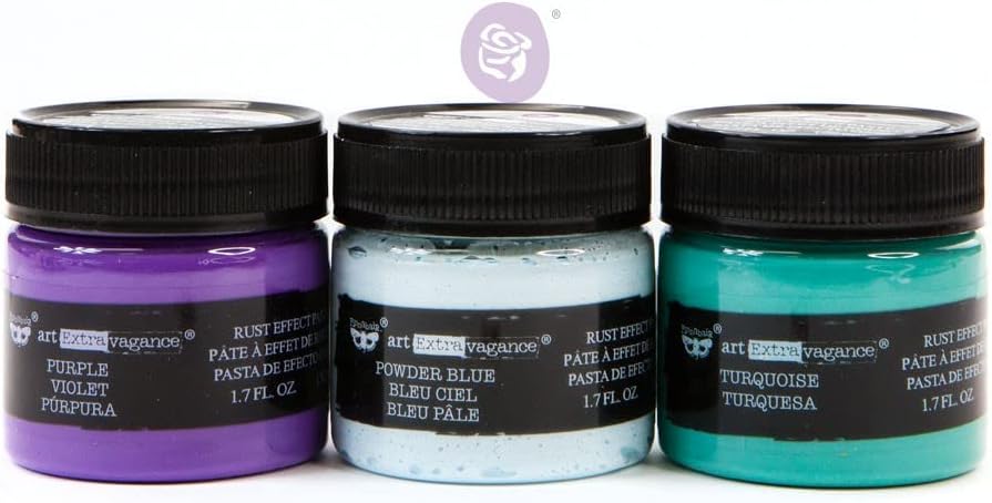Prima Marketing Inc. Finnabair Art Extravagance - Texture Fantasy - Northern Lights, Purple/Powder Blue/Turquoise, 1.7 Fl Oz (Pack of 3)