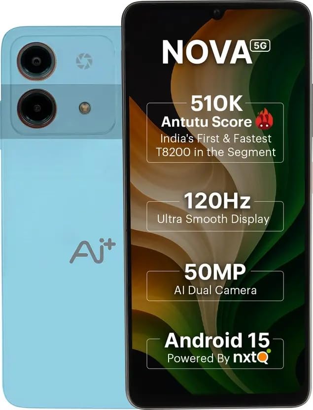 AI+ Nova 5G (Blue, 128 GB) (6 GB RAM)