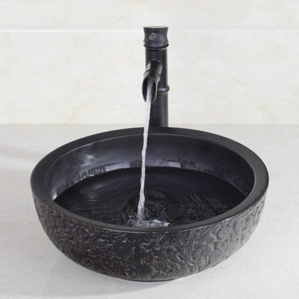 Waschtisch Keramik Waschbecken Schiff Toilette Waschbecken Waschbecken Bad Kombinieren Messing Schiff Vanity Tap Mischbatterie Wasserhahn & Pop-Up Drain