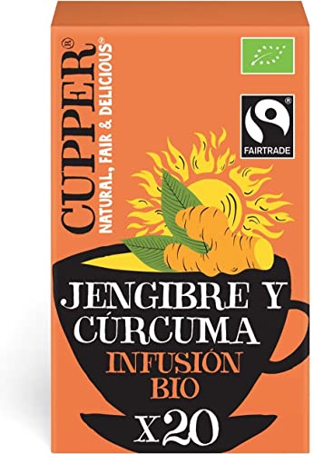 CUPPER JENGIBRE Y CURCUMA infusion 20bolsitas. – se savoure nature ou avec un peu de miel, mélange de plantes à infuser et associe fonctionnalité pratique et sensation agréable jour après jour. et dev