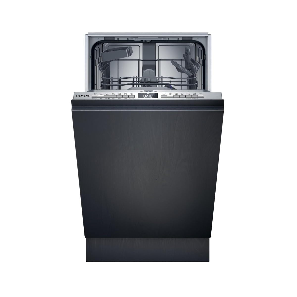 Siemens SR63EX25KE iQ300 w pełni zintegrowana zmywarka, 45 cm, 10 nakryć wymiarowych, 6 programów, varioSpeed Plus i autoOpen dry, aquaStop, Home Connect