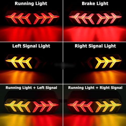 Luz trasera de frenos señal giro secuencial integrada GROM 5