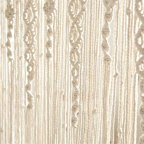 Rideaux en macramé faits main et perles de bambou pour pergola et fenêtre