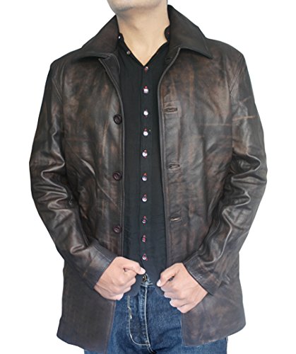 Tarix Apparel Dean Winchester 3/4 Braun Mantel für Herren aus echtem Rindsleder, echtes Rindsleder, Supernatural, braun, XXL Cover