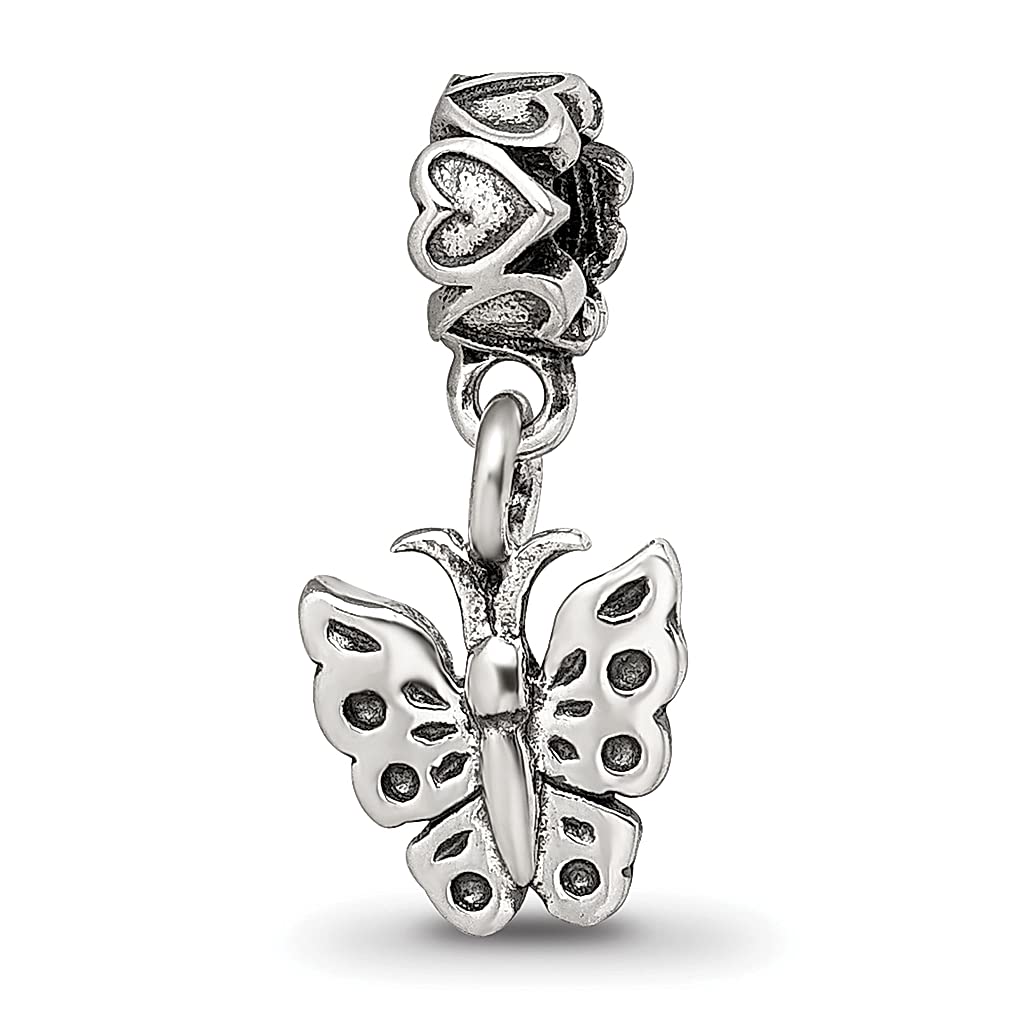 Srebro wysokiej próby 925 zawieszka do bransoletki dzieci motyl zwisający koralik linia dziecięca elegancka biżuteria dla kobiet prezenty dla niej