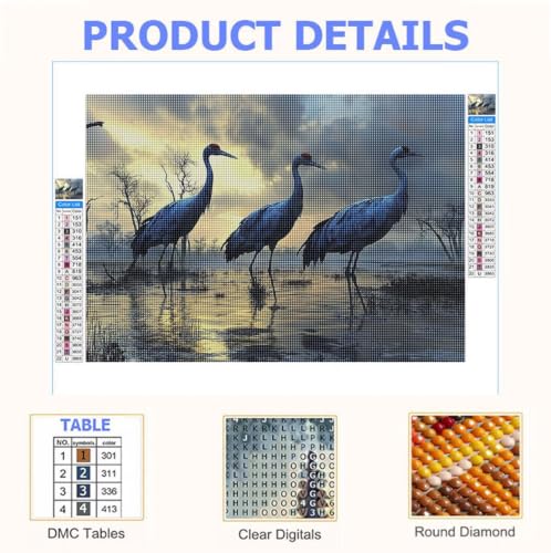 Kit complet diamond painting oiseau idee cadeau loisir creatif 5D - 3