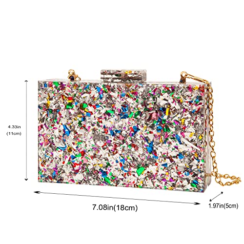 Image of LETODE Acrylic Clutch Bags Purse Perspex Bag Handbags for Women