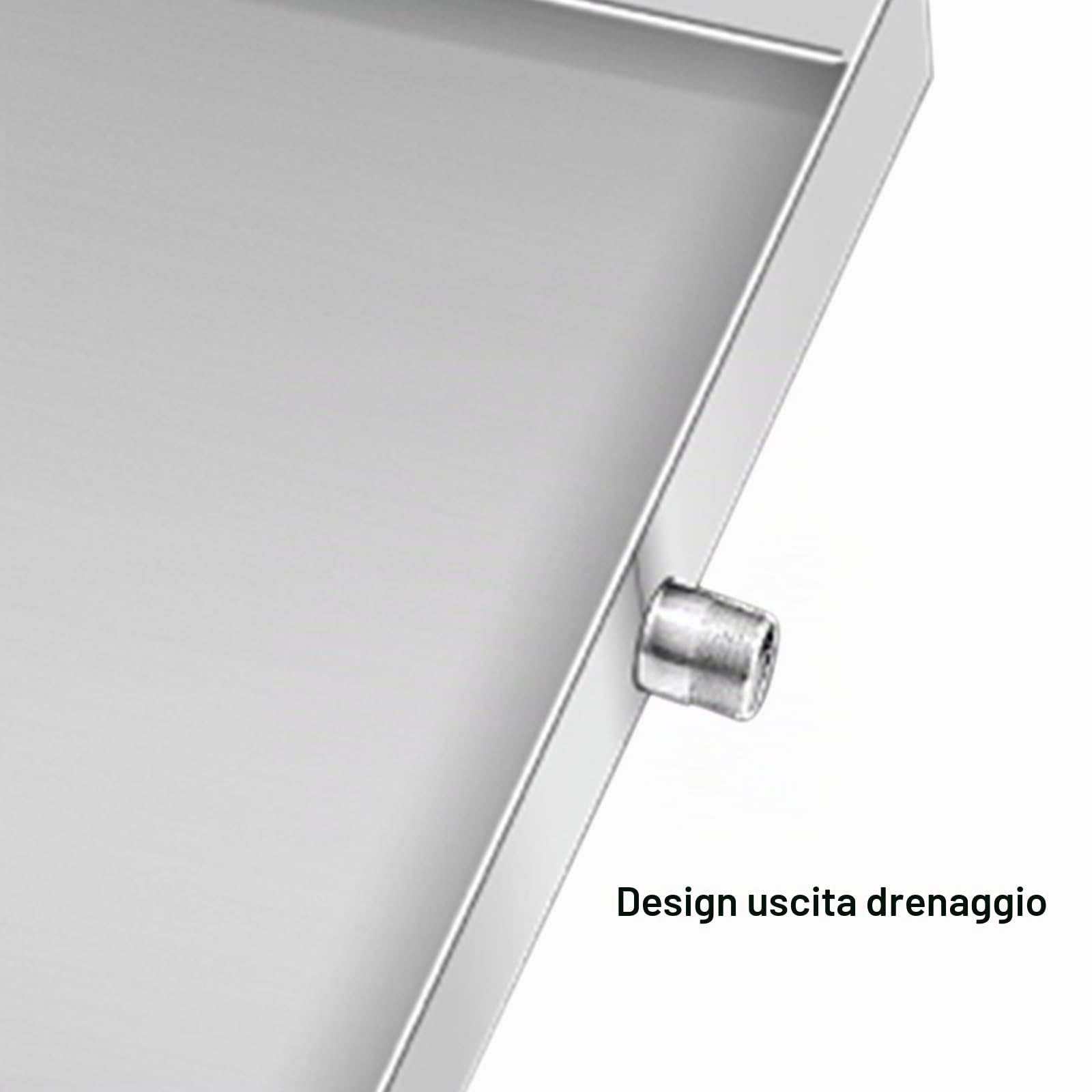 Vaschetta Raccogligocce Compatta per Lavatrice, Anti-perdite, per Proteggere Il Pavimento, in Acciaio Inox, per sotto L'auto(30cm/12in)