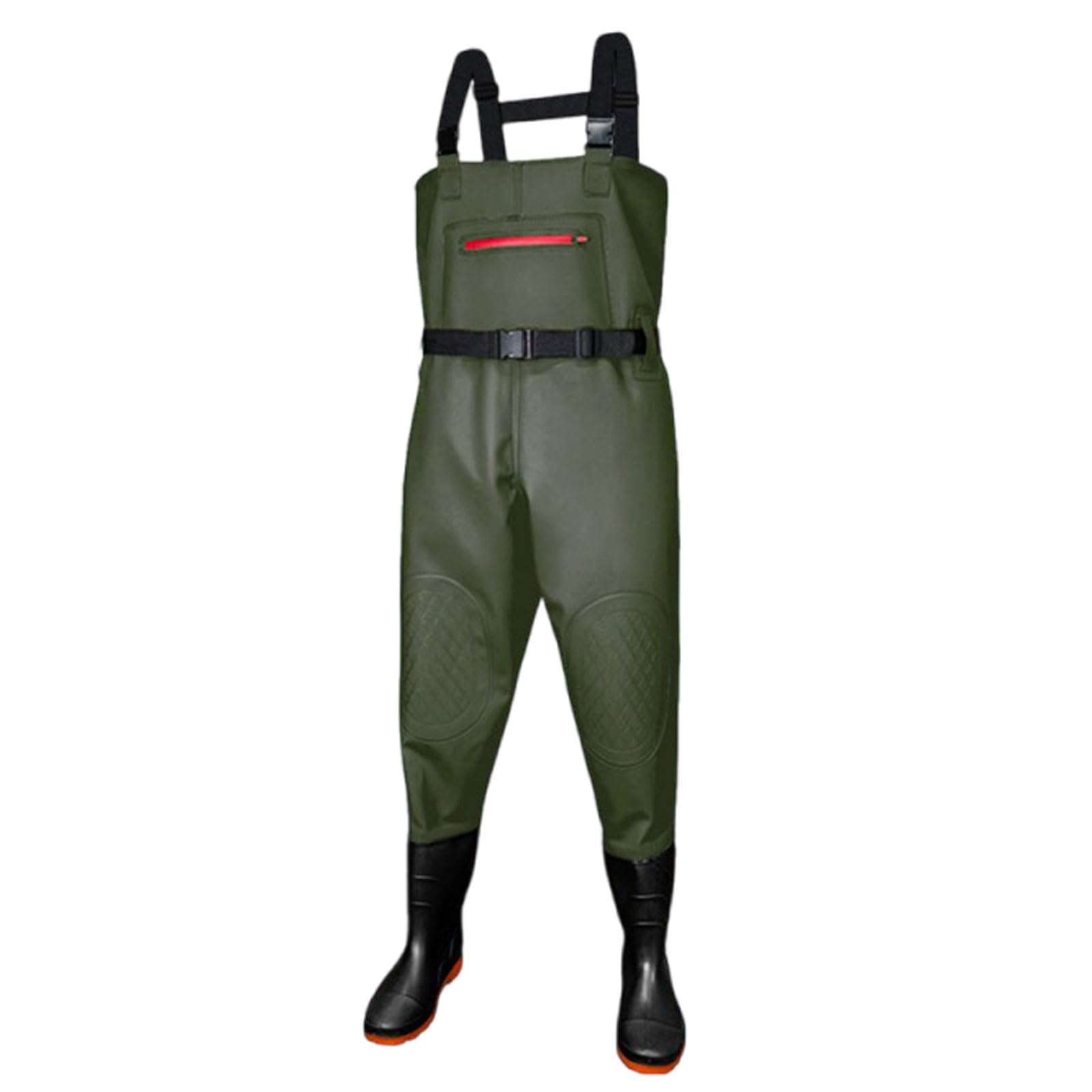 Scafandro da Pesca per Uomini e Donne,Waders Pesca PVC con Stivali da Pesca,Trampolieri da Pesca Impermeabili,Attrezzatura da Pesca,Waders Pesca Abbigliamento con ginocchia rinforzate Tagliano36-47