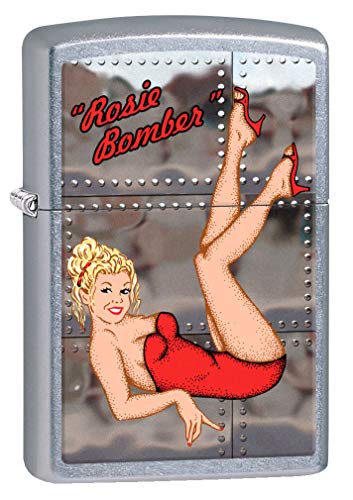 Zippo Encendedor Rosie Bomber Street Chrome miniatura 1