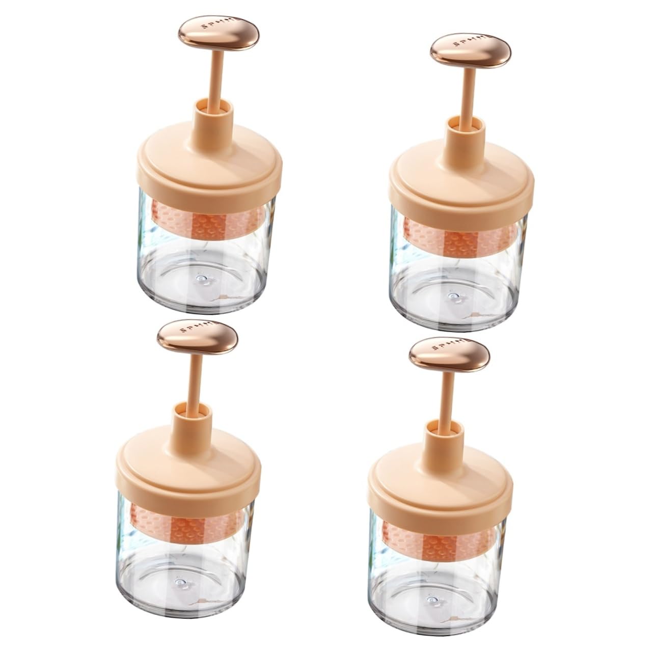 FRCOLOR Blaser Lot de 4 bouteilles de toilette blanches pour la fabrication de mousse pour le visage pour le visage Mousse nettoyante en Maker Cup Alimentation pétillante pp