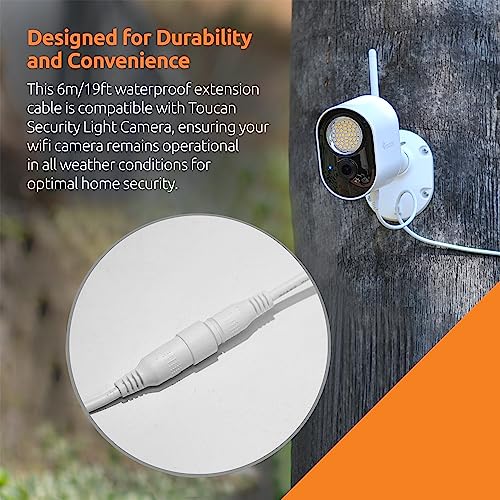 TOUCAN 6m Extension Cable for Wired Security Light Camera - Image 4