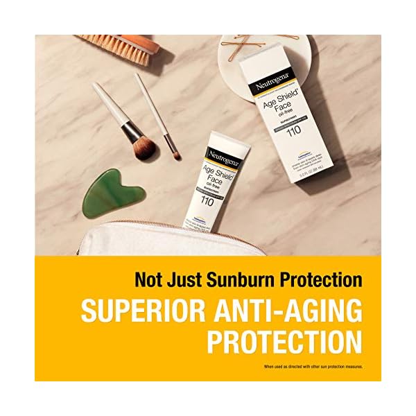 Neutrogena-Age-Shield-Face-Lotion-Sunscreen-with-Broad-Spectrum-SPF-110-Oil-Free-Non-Comedogenic-Moisturizing-Sunscreen-to-Prevent-Signs-of-Aging-3-fl-oz Neutrogena Age Shield Face Lotion Sunscreen with Broad Spectrum SPF 110, Oil-Free & Non-Comedogenic Moisturizing Sunscreen to Prevent Signs of Aging, 3 fl. oz