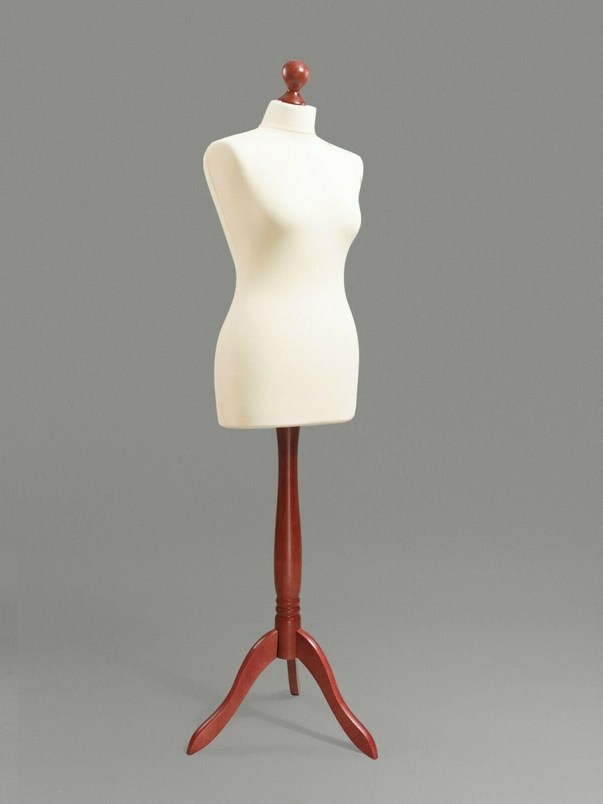 Maniquí Hombre/Mujer Maniquí de busto tamaño/Size S, M, M de l, L, L de XL, XL Busto con funda color crema de color blanco y pie Calvados