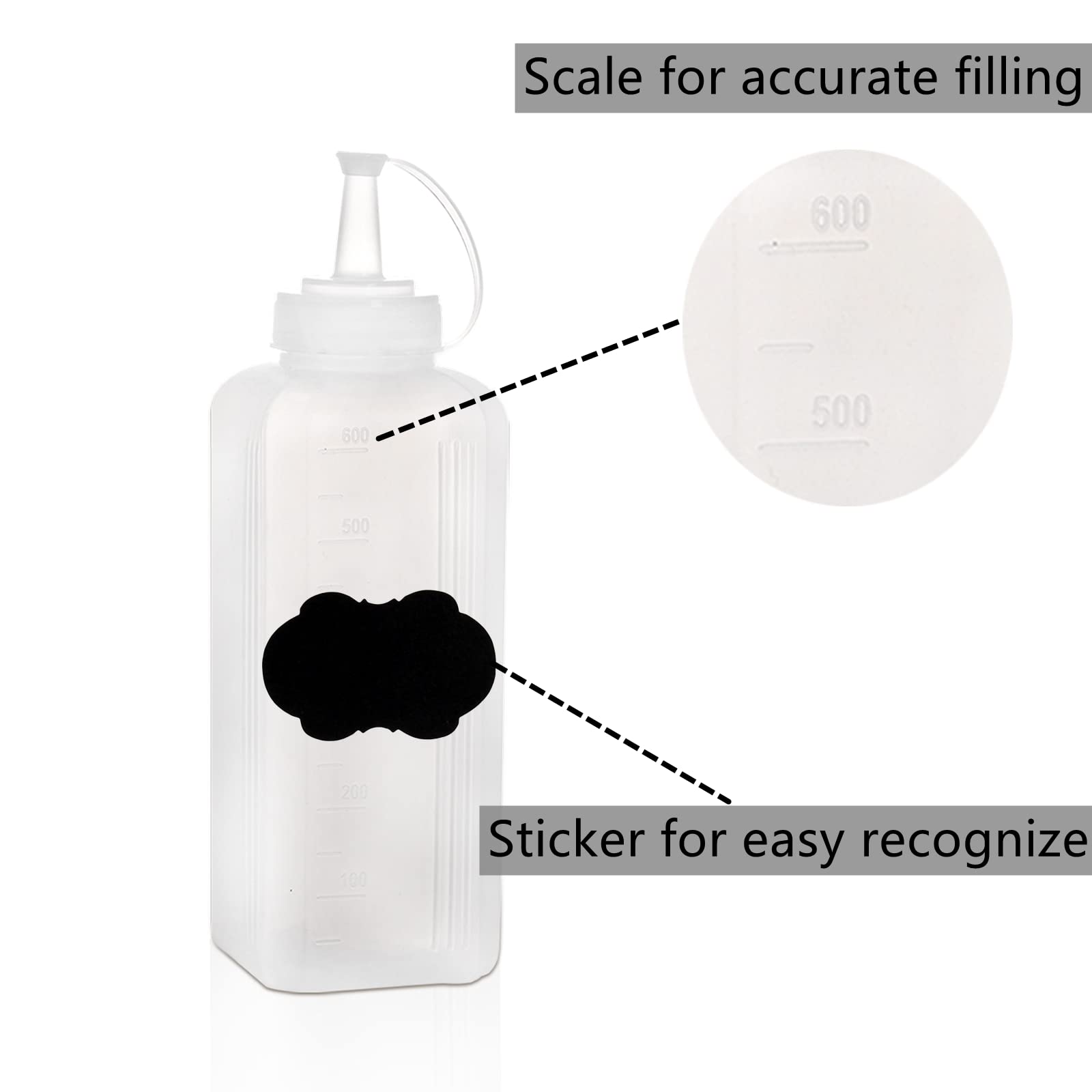 Amazon｜Dicunoy 9個パック 24オンス プラスチックスクイズボトル