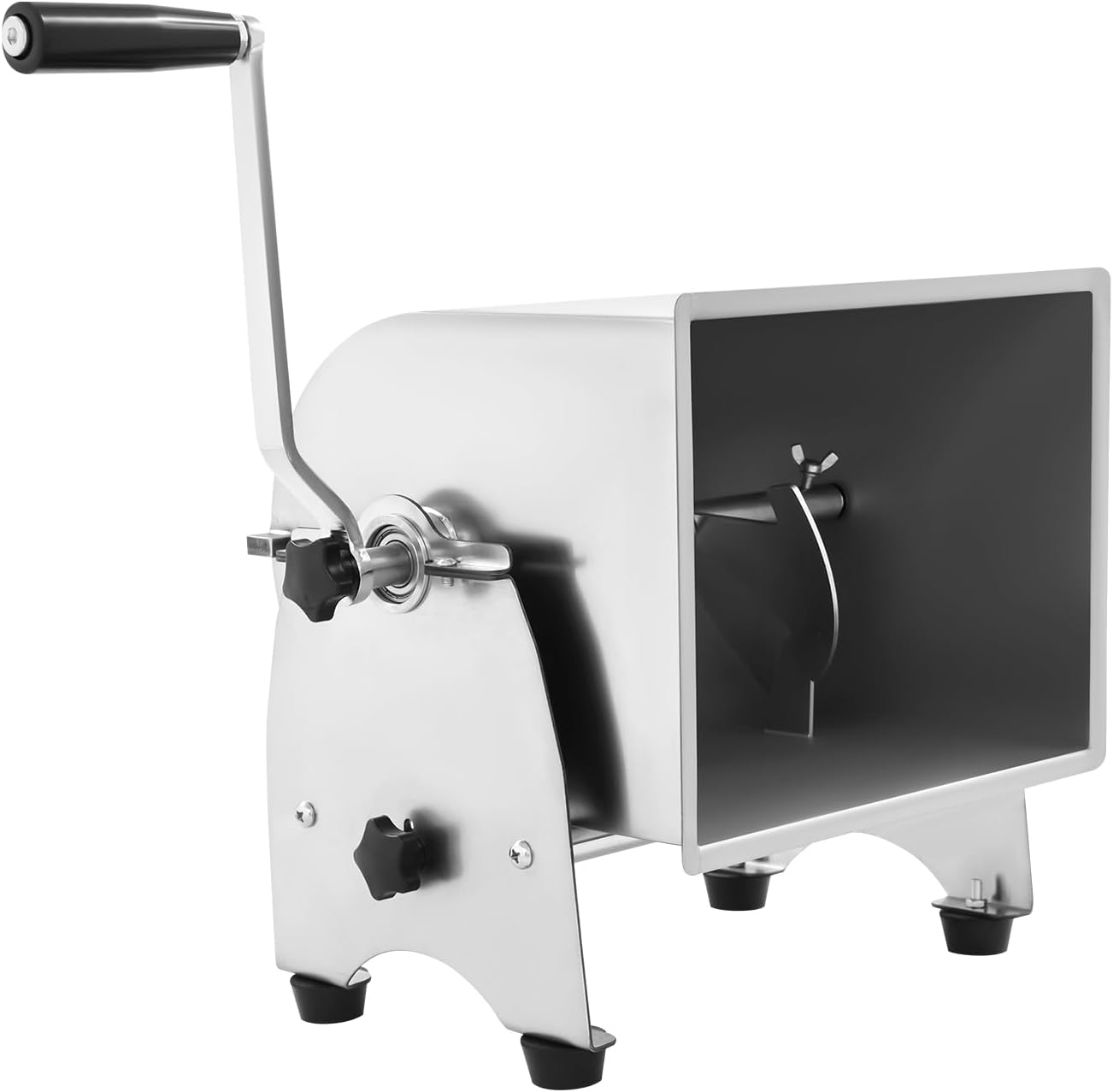 Manual Meat Mixer, 22lbs/10kg Stainless Steel Sausage Stuffer Mixer Machine with Hand Crank, 90° Tilt Tub for Ground Meat, Vegetables, Spices, Home & Commercial