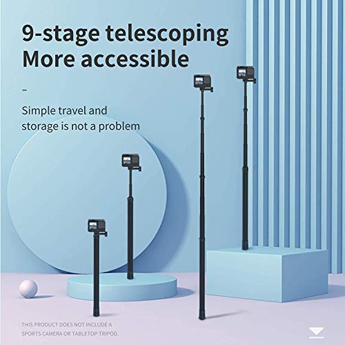 Telesin Ultra Long Selfie Stick - 106 Inch Lightweight Extendable Handheld Monopod For Gopro/Osmo Action/Insta 360 (106" Upgraded Selfie Stick) #TOP4