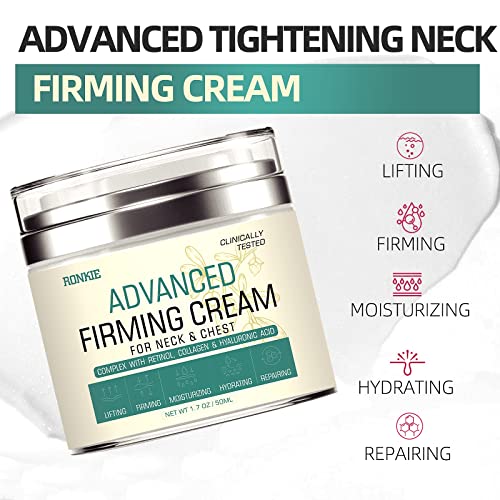 Neck Firming Cream, Double Chin Reducer, Neck Tightener Cream, Skin Tightening Cream, Anti Aging Moisturizer For Neck & Décolleté With Retinol Collagen & Hyaluronic Acid-Lifting, Firming & Hydrating Neck Cream - 1.7 Fl Oz #TOP2