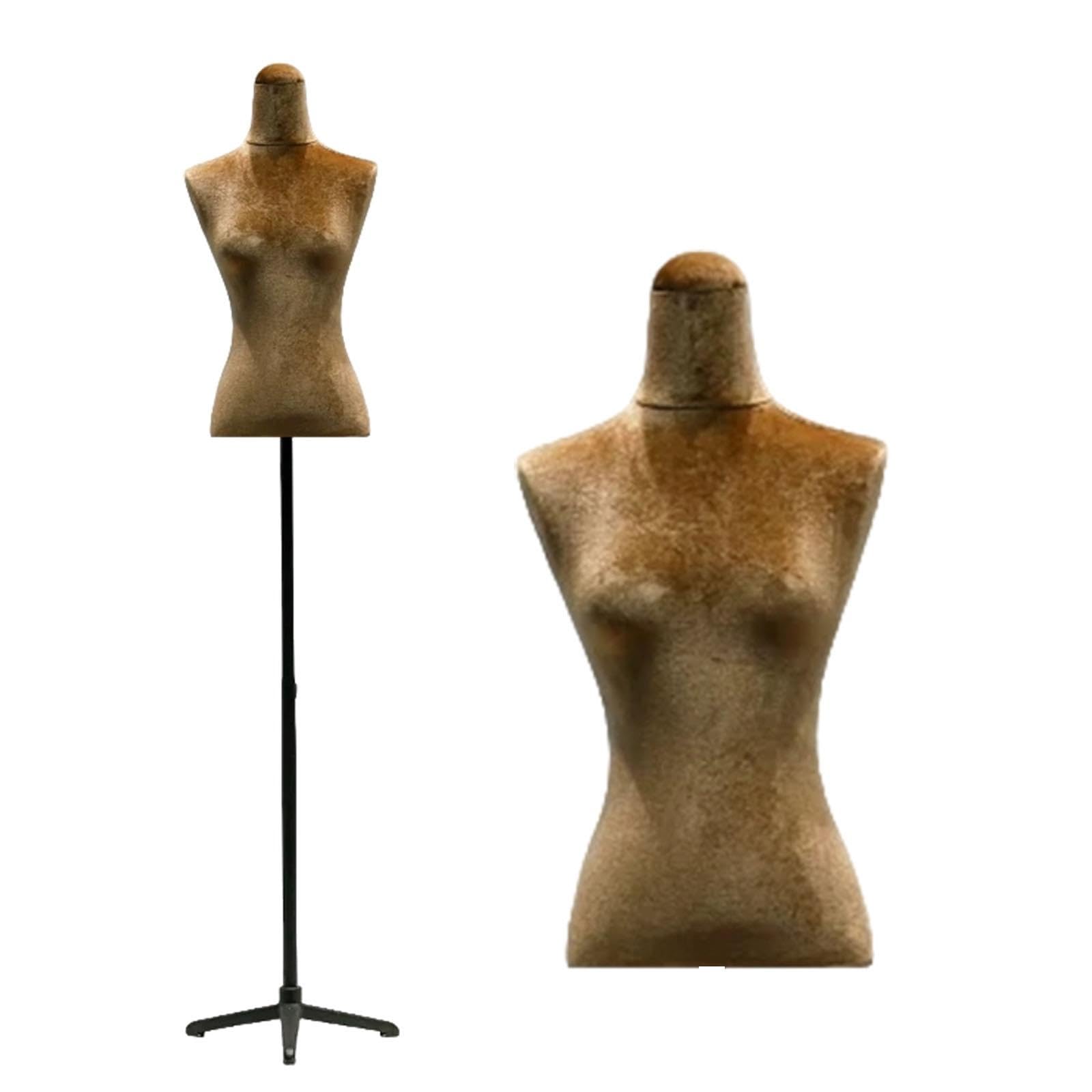 Maniquí Femenino Alfilerable de Terciopelo, Altura Total Regulable