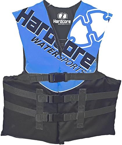 Hardcore Coast Guard Type III PFD for Youth; Life Vest Flotation Device; Life Jacket Paddle Vest for Big Kids from 50-90 pounds; Jet ski, Wakeboard, Hardshell Kayak lufe Jacket