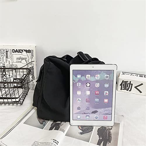 Bolsa transversal de ombro de lona macia moda feminina masculina bolsa casual de lona grande capacid
