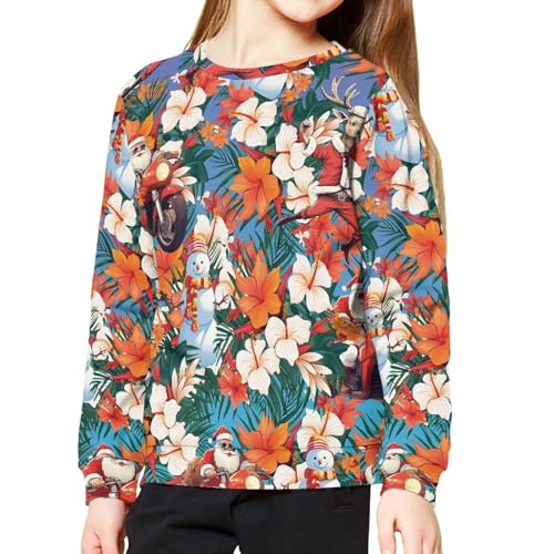 Modysero Regular Loose Fit Long Sleeve Boys Girls Christmas Hoodie Novelty Pattern Pullover Sweatshirts for Kids3