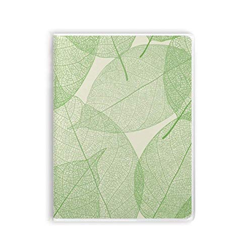 Cuaderno de tapa blanda con hojas verdes para notas y bocetos 2