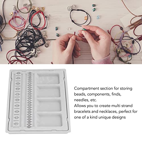 Bracelet Board Bracelet Bead Design Board Beading Boards, DIY Jewelry Making Tray, 4 Straight Channels 4 Recessed Compartments Bead Design Board