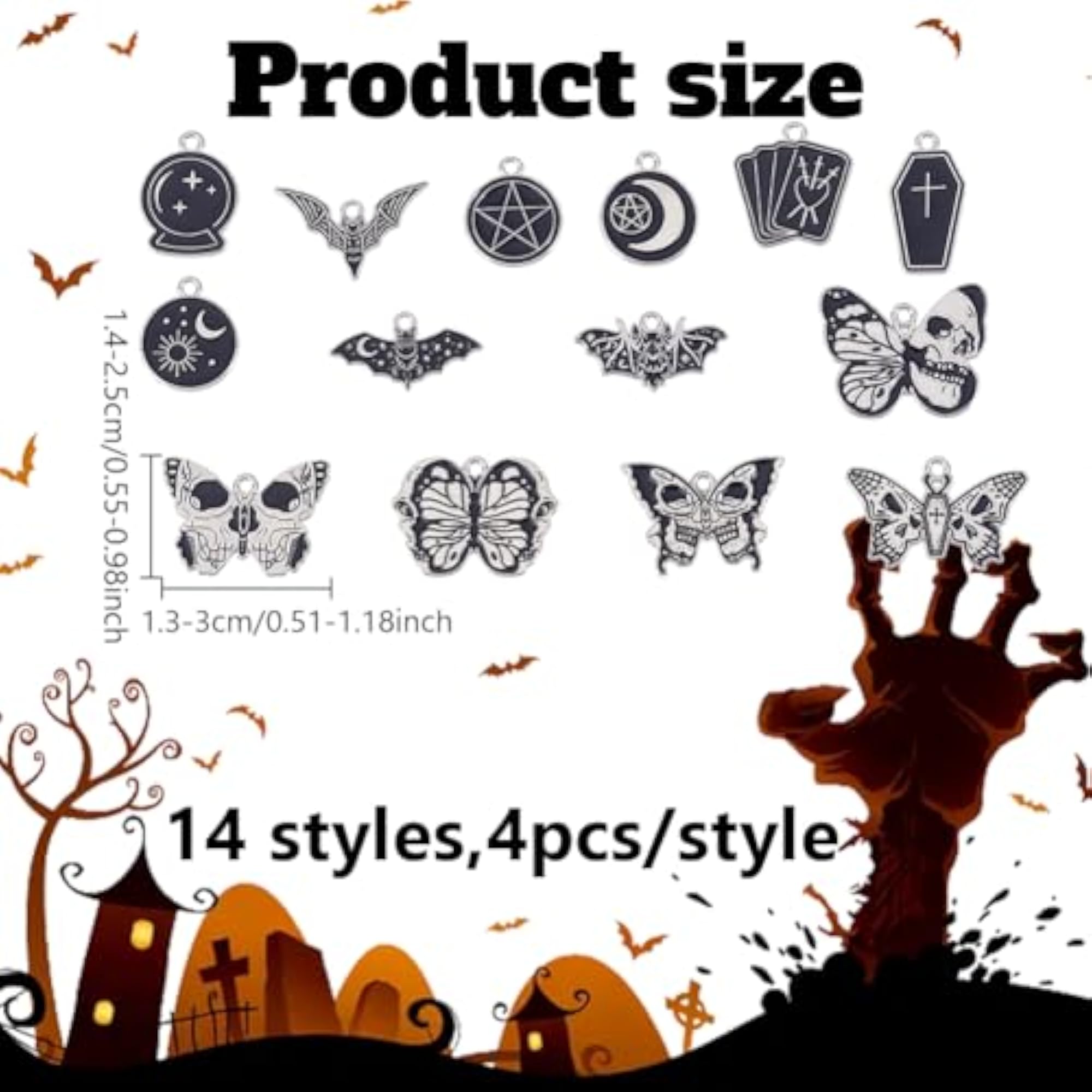 Gothic Charms Pendant for DIY Crafting, Vintage Style