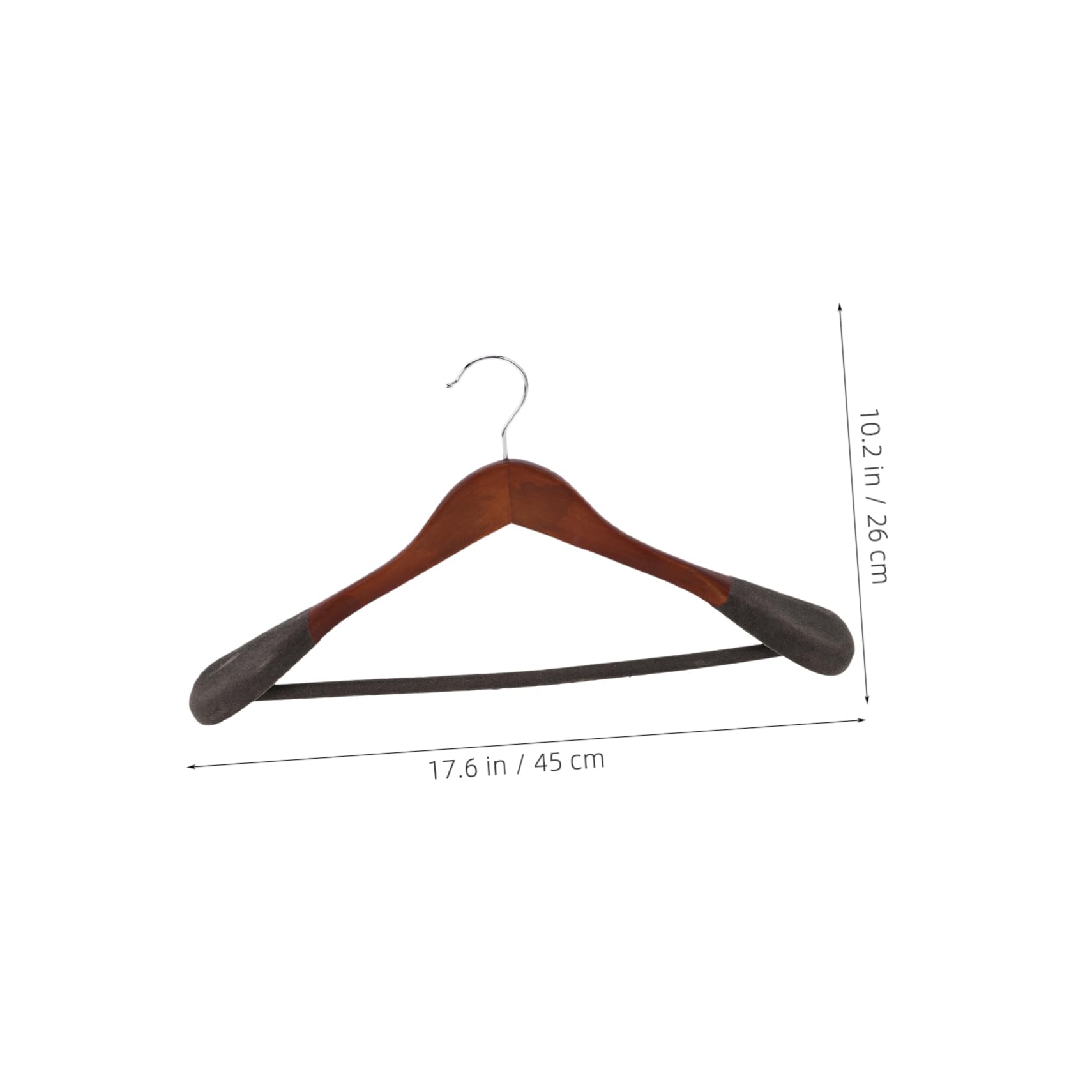 Happyyami Wide Shoulder Wooden Hangers for Men with Detachable Non Slip Pants Bar Gentle Contoured Arms for Suits Coats Jackets Timeless Wooden Aesthetic for Closet Organization