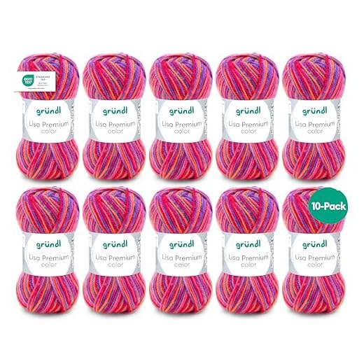 Gründl Lisa Premium Color Punto a Mano, Acrílico, Púrpura-Rosa-Naranja, 32 x 30 x 7 cm, 1330