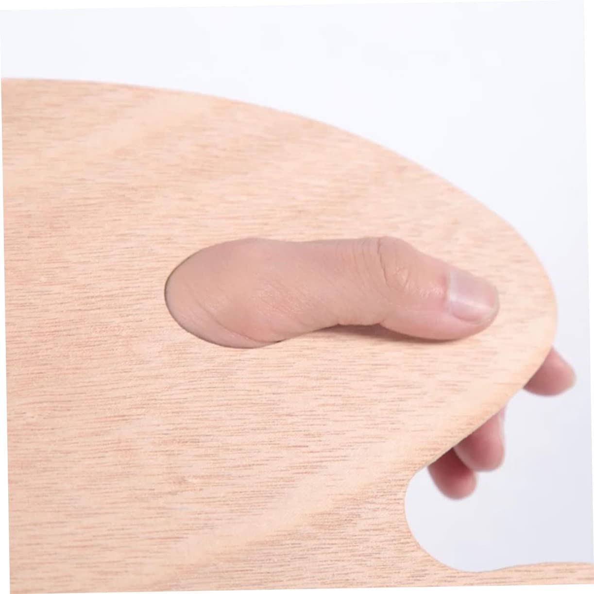 Veemoon Art Painting Mixer Oval Board Wood Palette Pigment Mixing Tray for Acrylic Oil Watercolor Paints