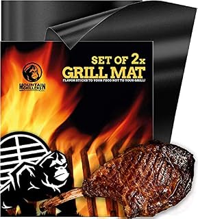 BBQ Grill Mat Non Stick - Heavy Duty BBQ Grilling Mats for Gas