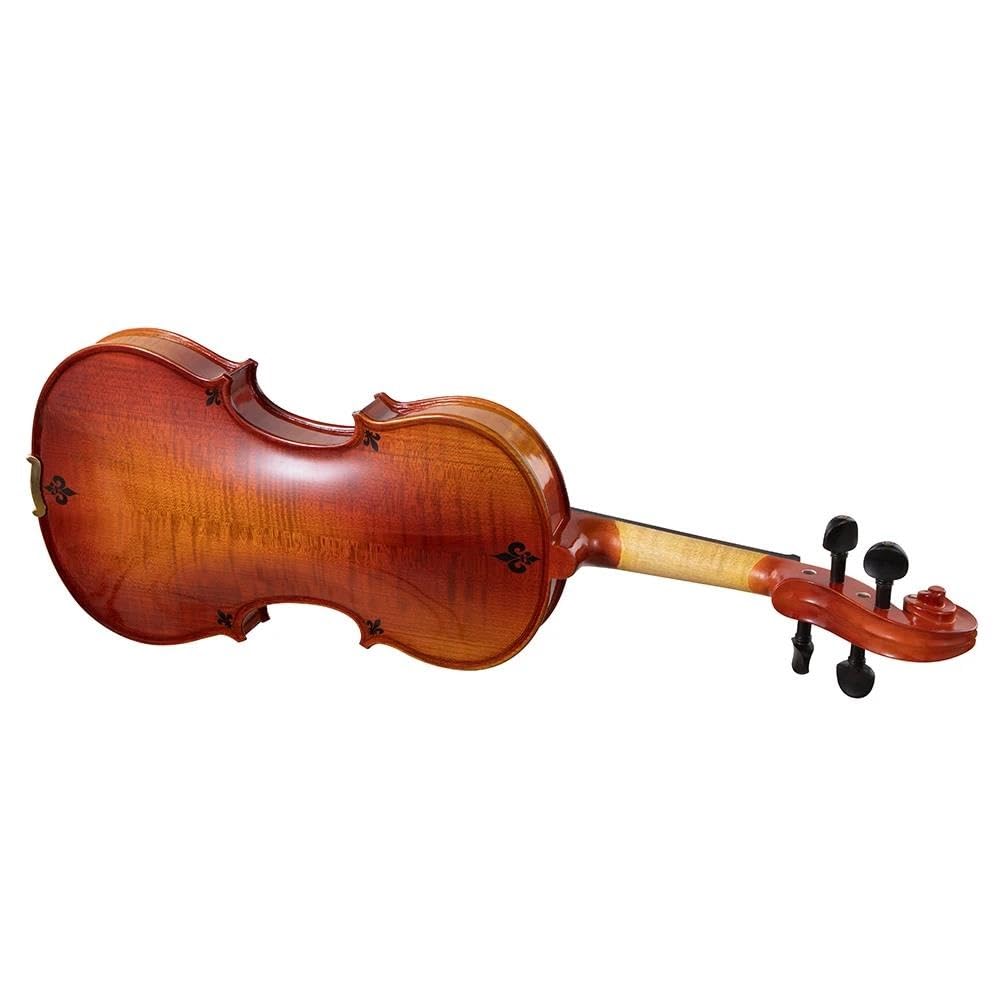 Violín Artesanal Rojo Violín Principiantes | Diseño floral pintado a mano; accesorios incluidos.(4-4)
