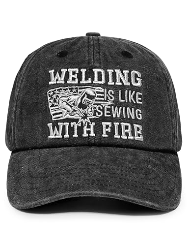 InnoBeta Welder Gifts for Men, Gifts for Welders, Adjustable Vintage Baseball Cap, Washed Cotton...