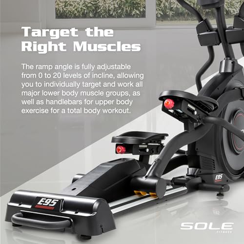 Image of SOLE Fitness Elliptical Exercise Machines, Models E25, E35, E95, E95S, E98, Elliptical Machines for Home Use, Home Exercise Equipment for Cardio Training, Work from Home Fitness Stepper Machine