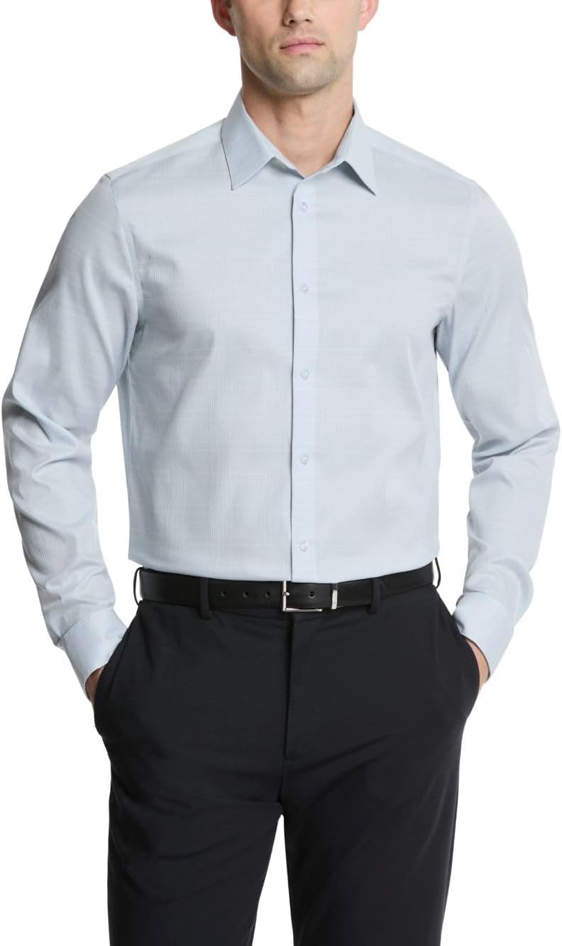 Calvin Klein Mens Dress Shirt Non Iron Stretch Slim Fit Solid