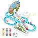 Giocattolo Elettrico per Scale rampicanti con Maiale, Set di Giocattoli per Montagne Russe per Bambini, Set di Piste da Corsa per Maiale con luci Lampeggianti a LED