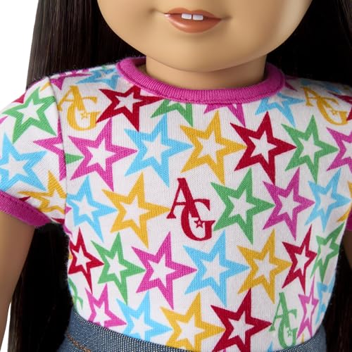 Image of American Girl Truly Me 18-inch Doll #130 with Brown Eyes, Straight Black-Brown Hair, Light-to-Medium Skin, for Ages 6+